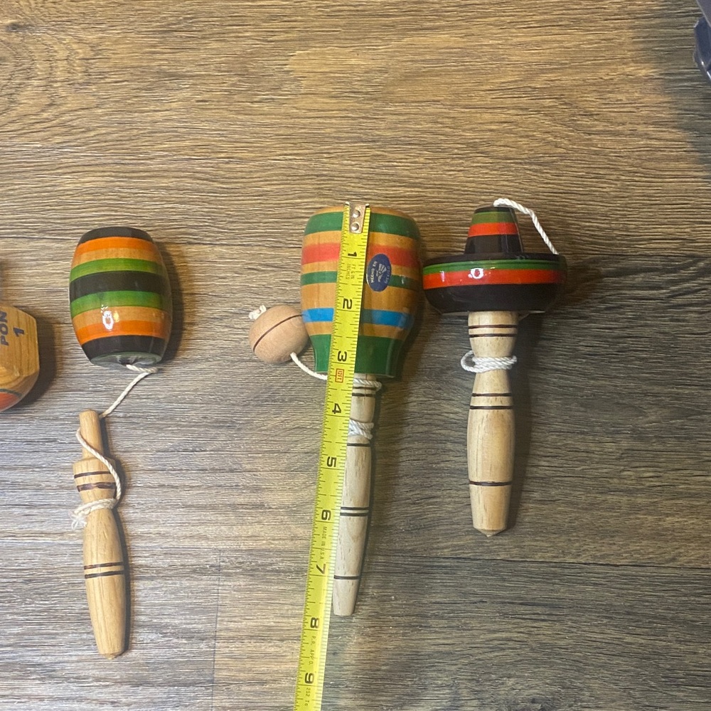 Colorful Wooden Spinning toys Set - Picture 3 of 5